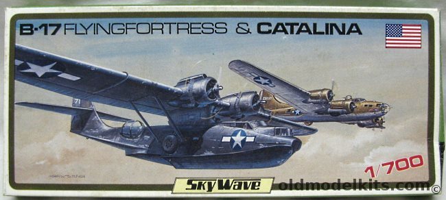 Skywave 1/700 B-17 Flying Fortress (4) and PBY Catalina (2), SW-300 plastic model kit